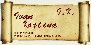 Ivan Kozlina vizit kartica